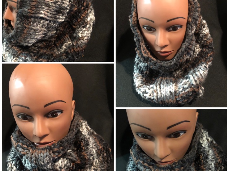 4. Cowl black, gray, and  brown